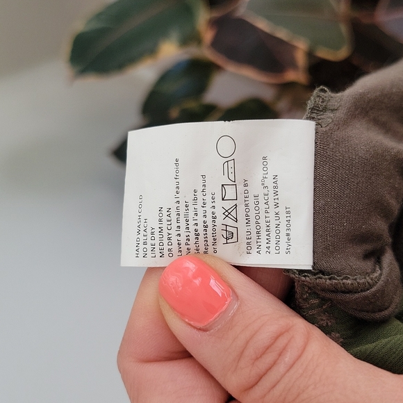 NWOT Anthropologie Tiny Isla‎ Green Long Sleeve Dress XS - Picture 11 of 11